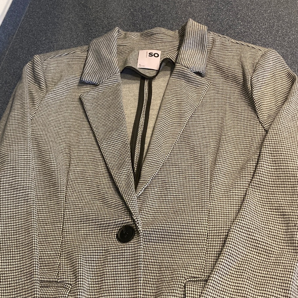 SO Monochrome Houndstooth Jacket